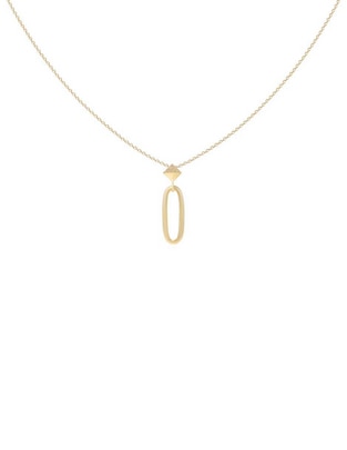 Collar de ovalado de oro 14 K