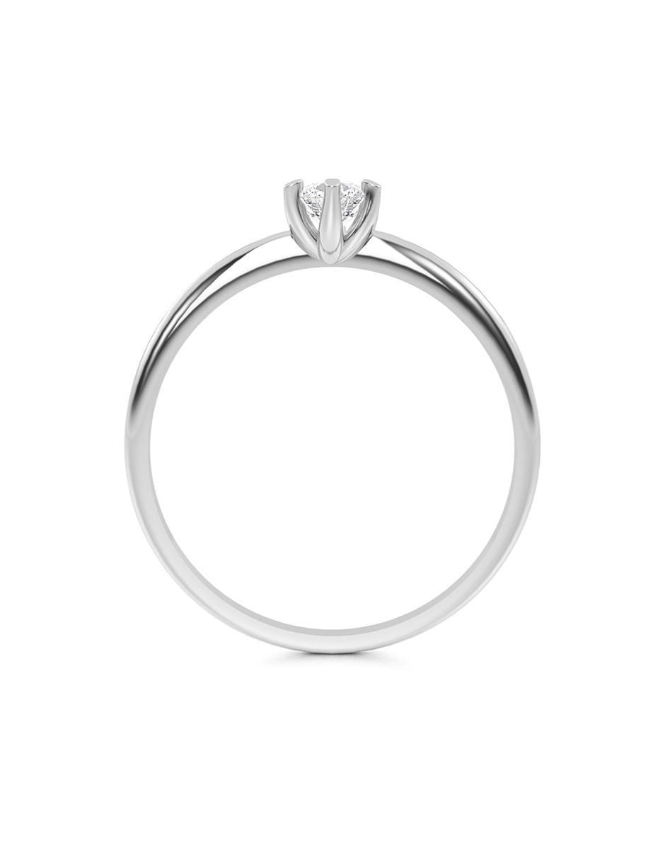 Solitario de oro 10 k zirconia 4