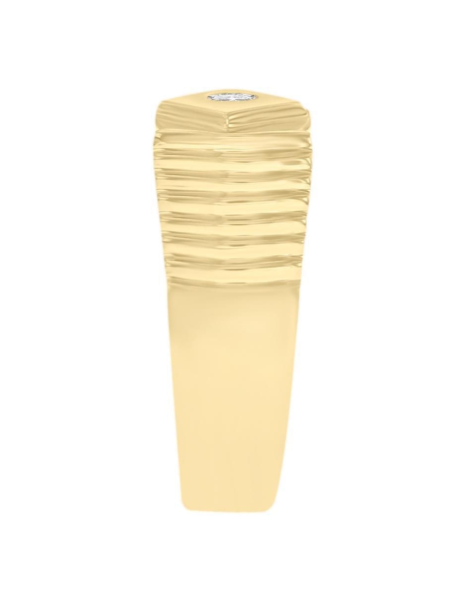 Anillo redondo Ricker 14 k de oro diamante brillante 2