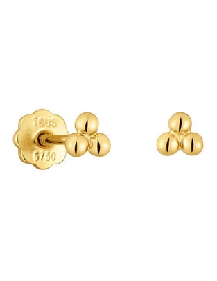 Aretes de oro con acabado brillante 1