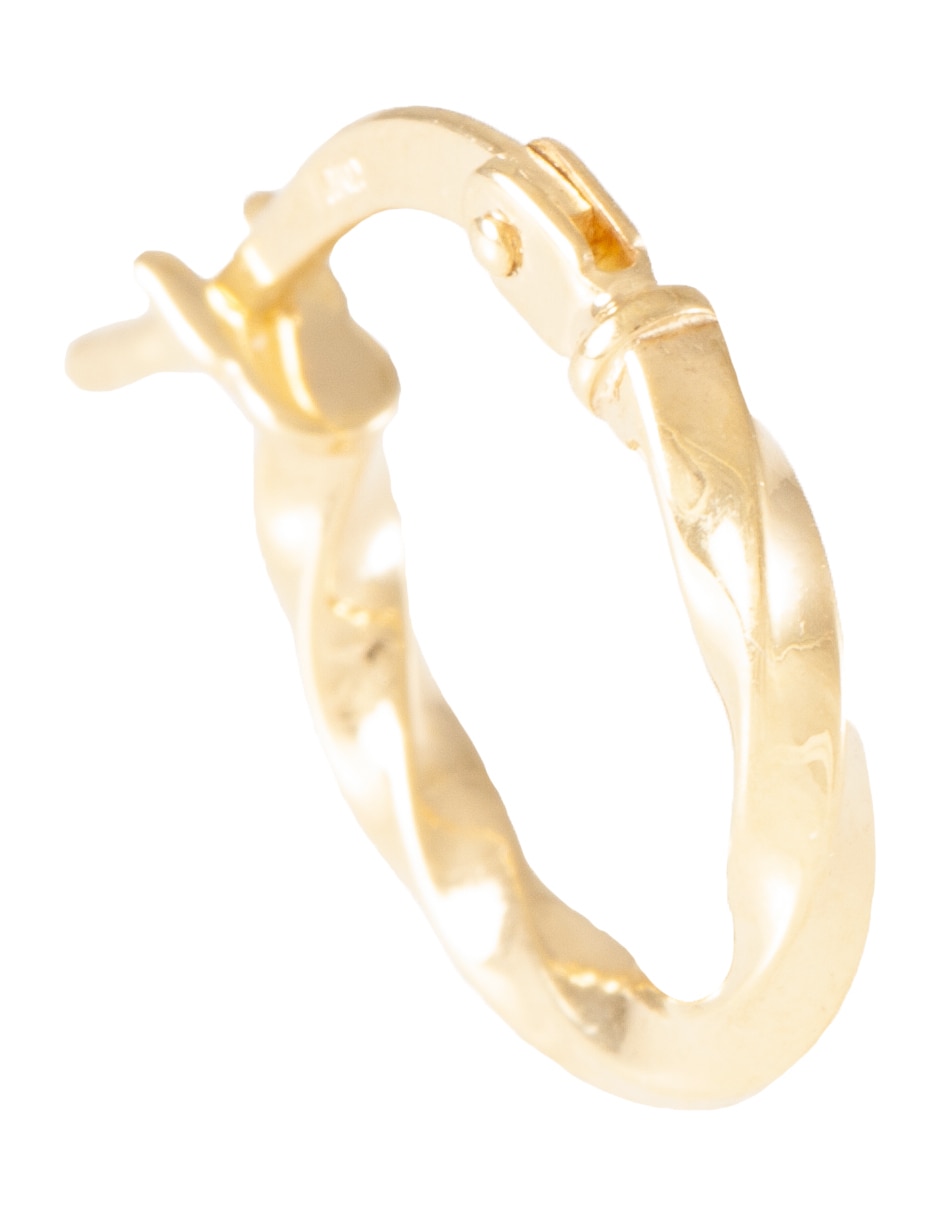 Arracadas de oro 14 K con acabado brillante 2