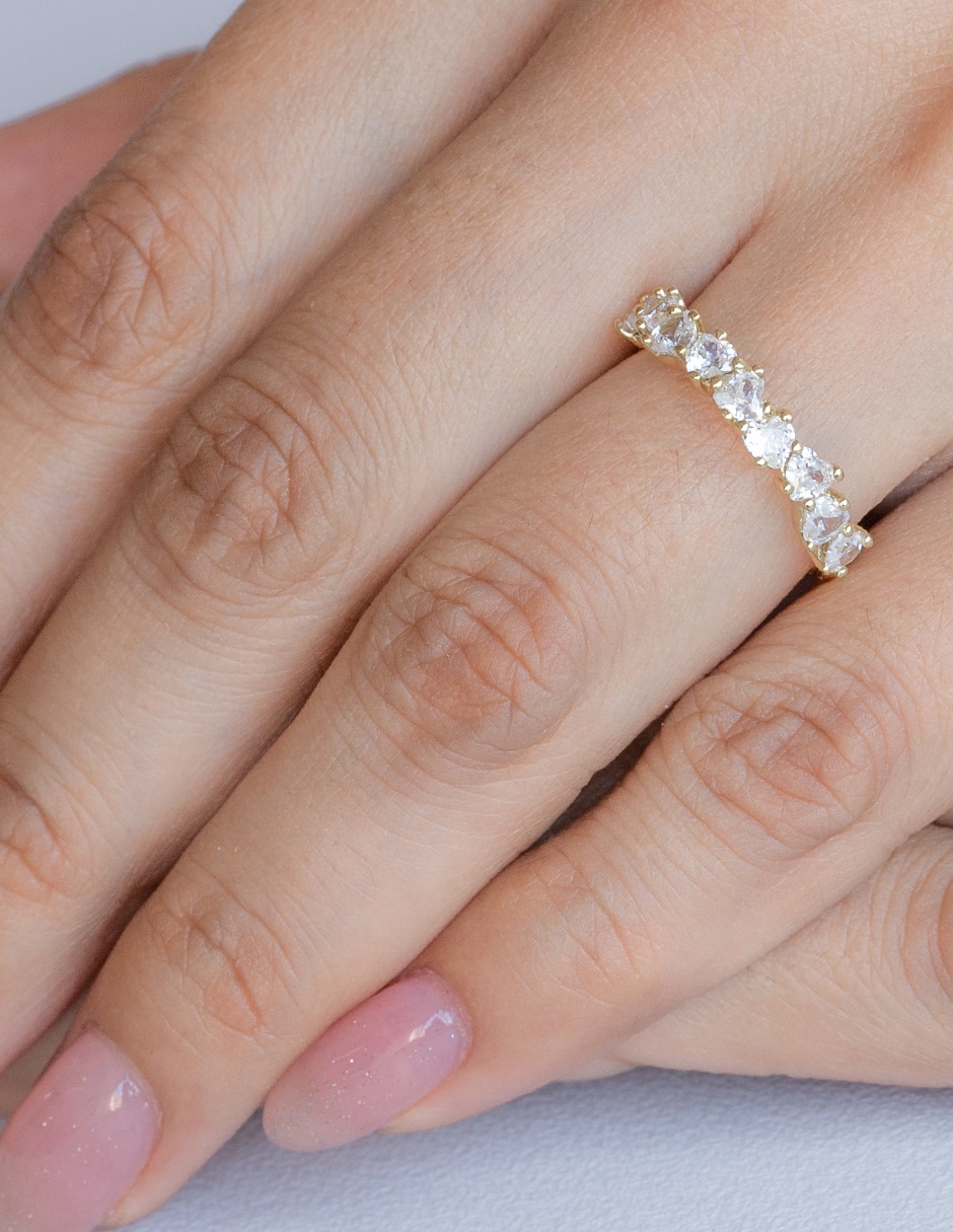 Churumbela de oro 14 k zirconia 2
