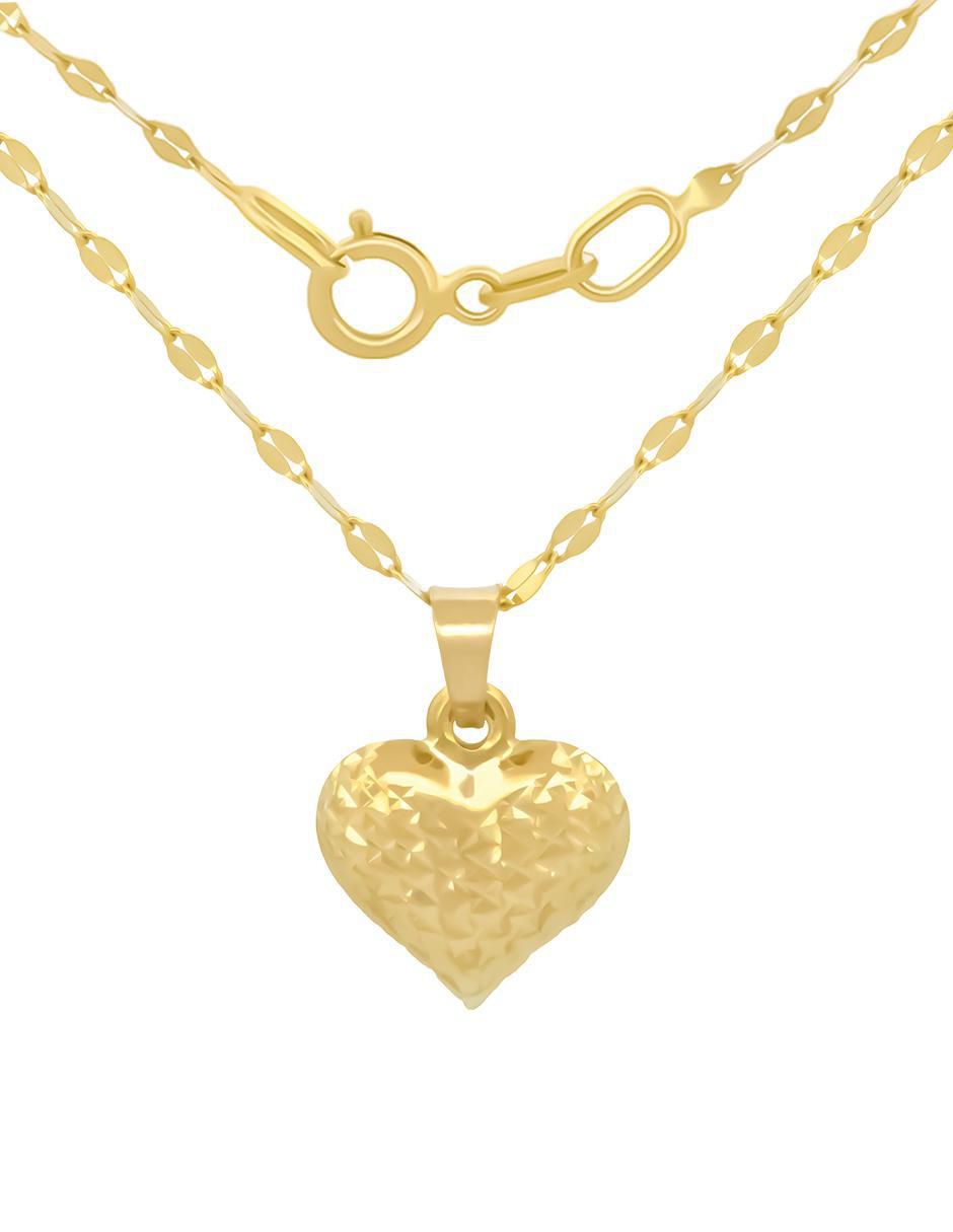 Collar corazón de oro 10 K 3
