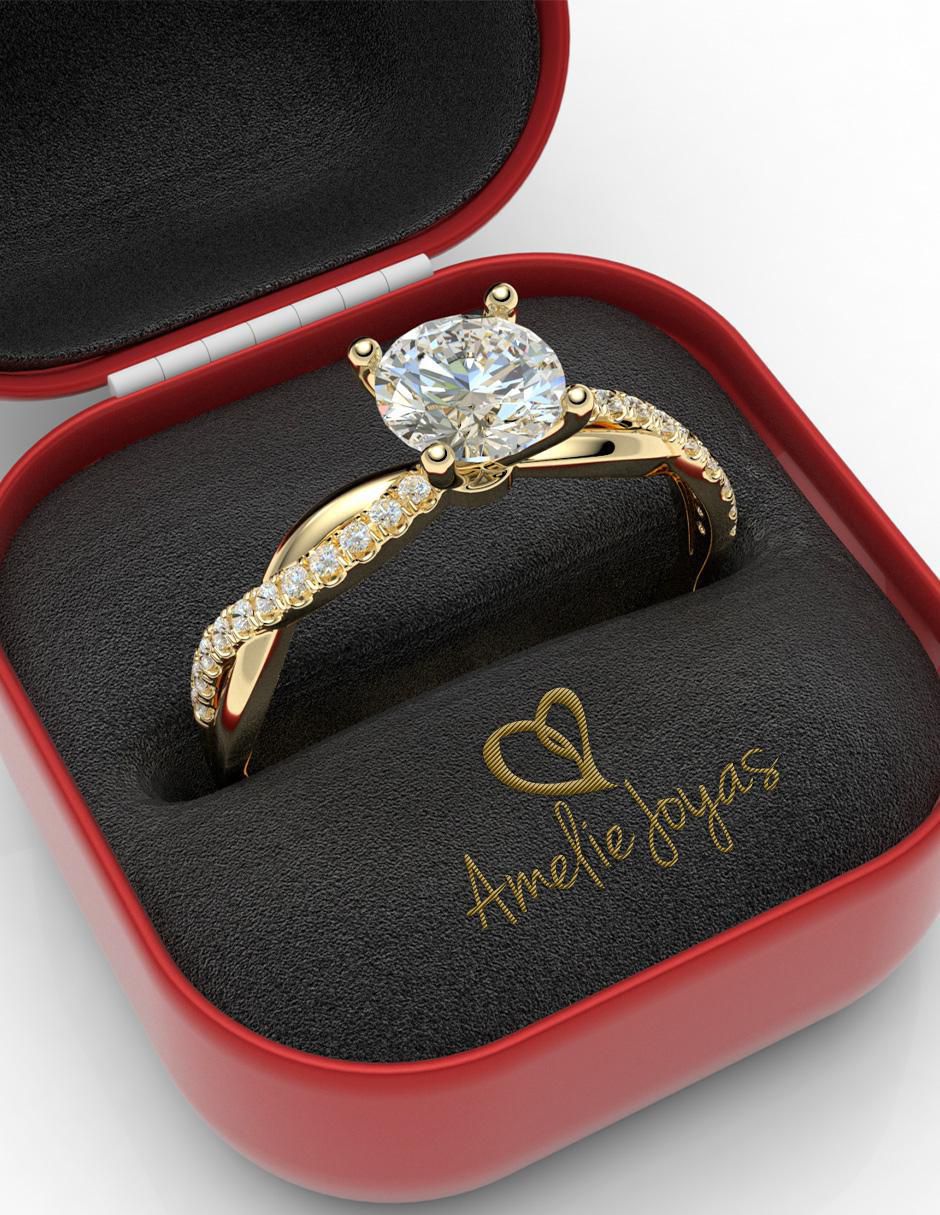 Anillo de compromiso 14 k 2