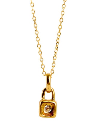 Collar de cuadrada Bl Icon de oro 18 K 1
