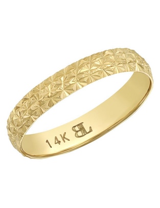 Anillo Bony Levy 14 k de oro troquelado