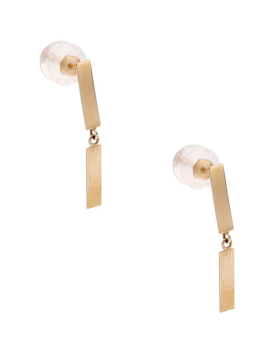 Aretes de eslabones de oro con acabado pulido 4