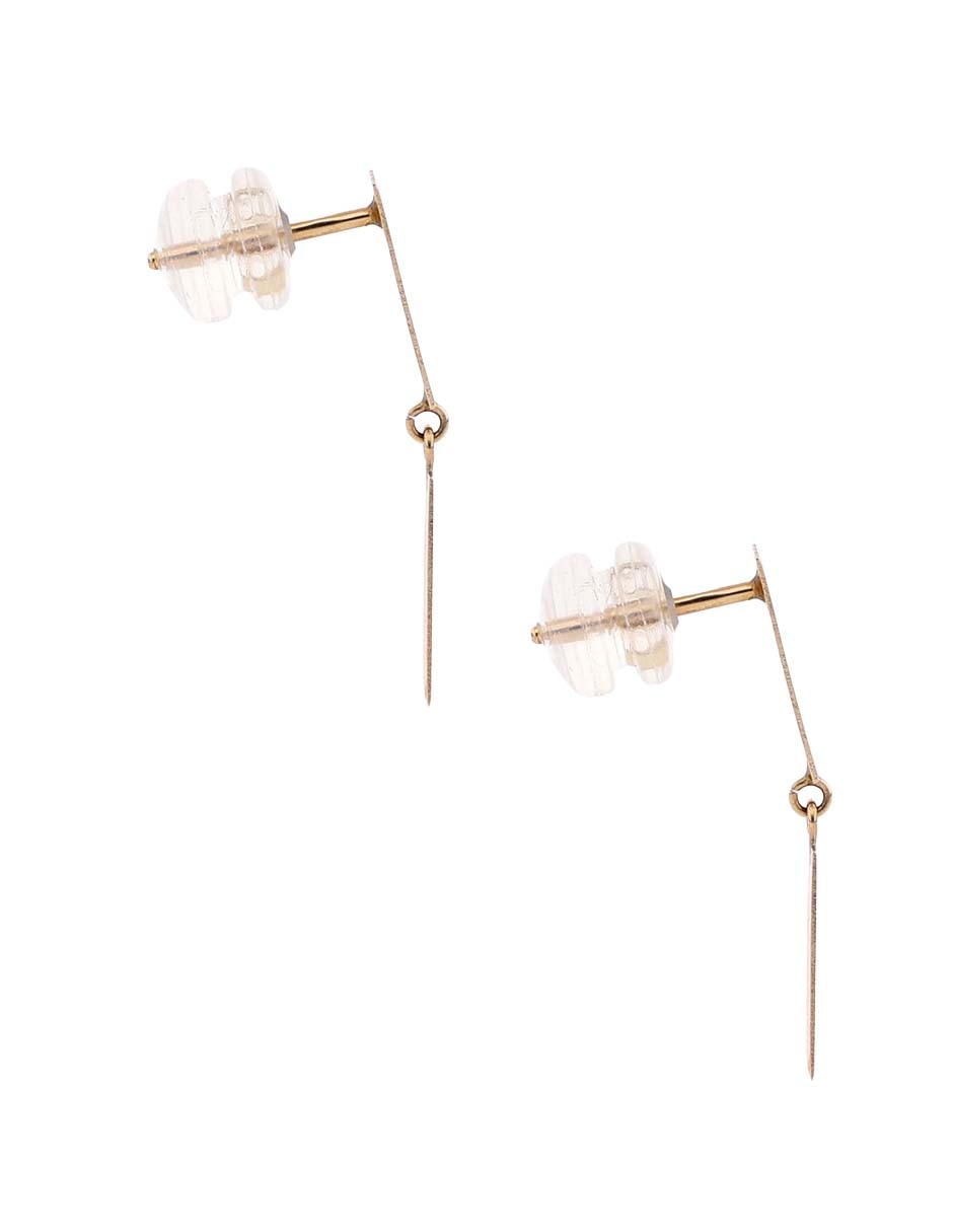 Aretes de eslabones de oro con acabado pulido 3