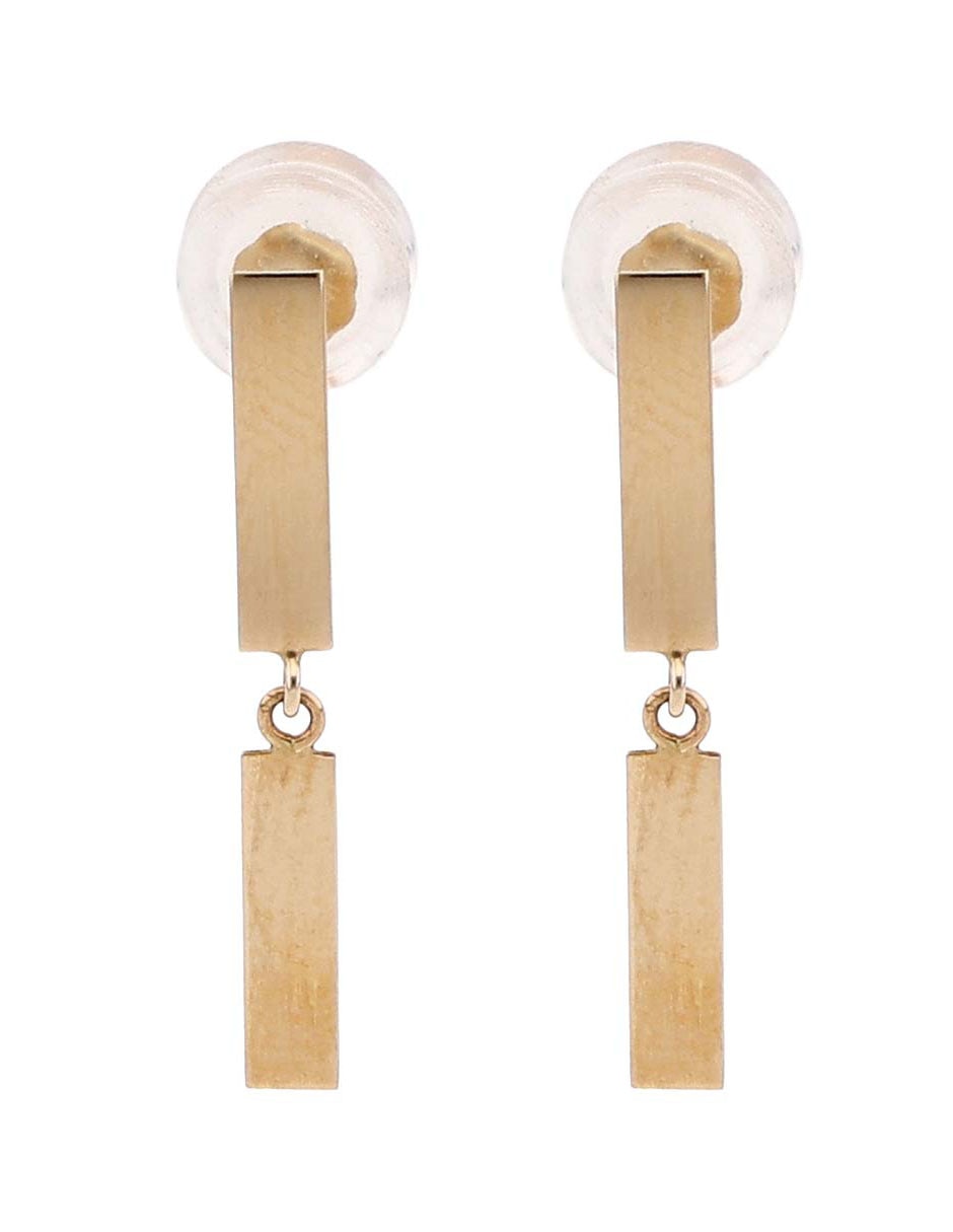 Aretes de eslabones de oro con acabado pulido 1