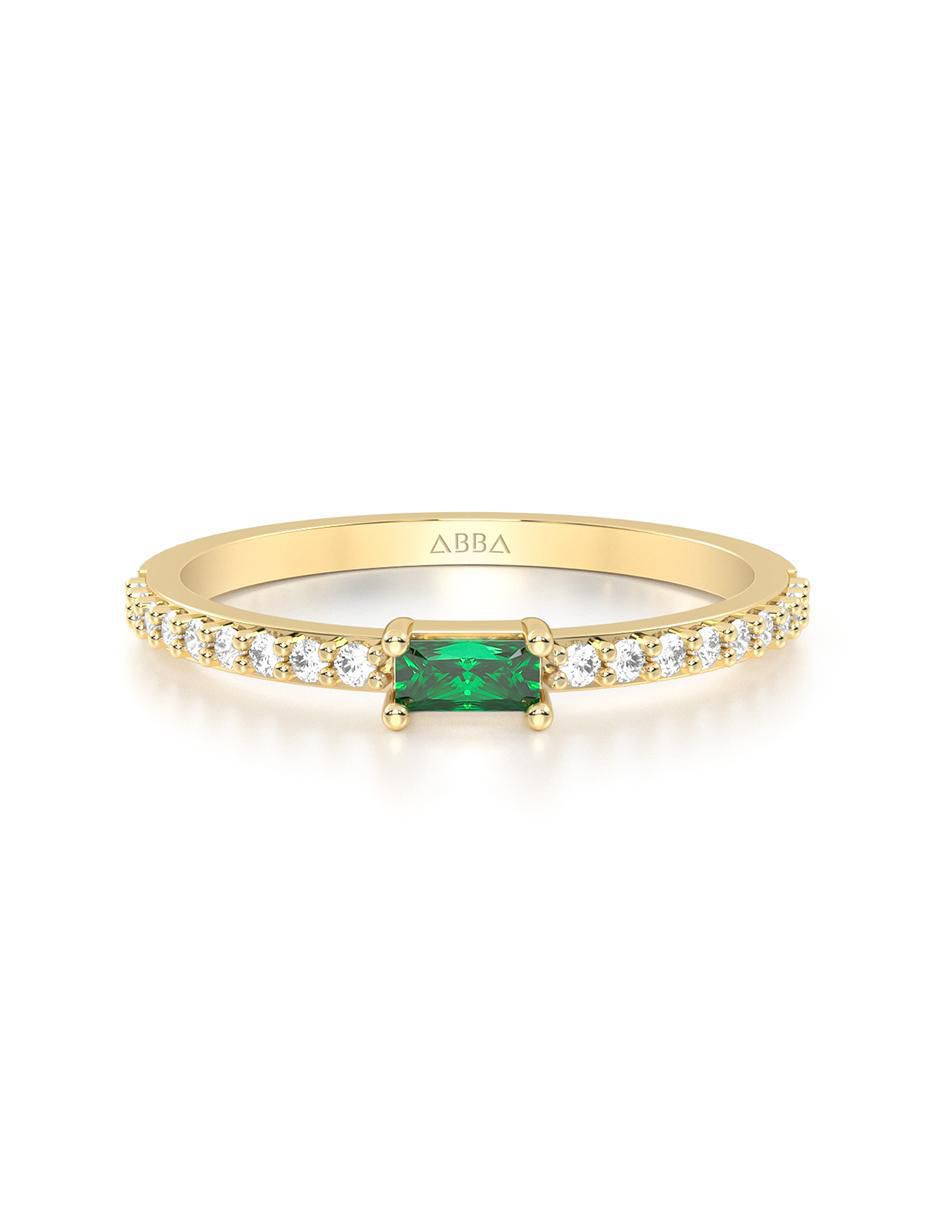Anillo de oro zirconia brillante Anillo de oro zirconia brillante