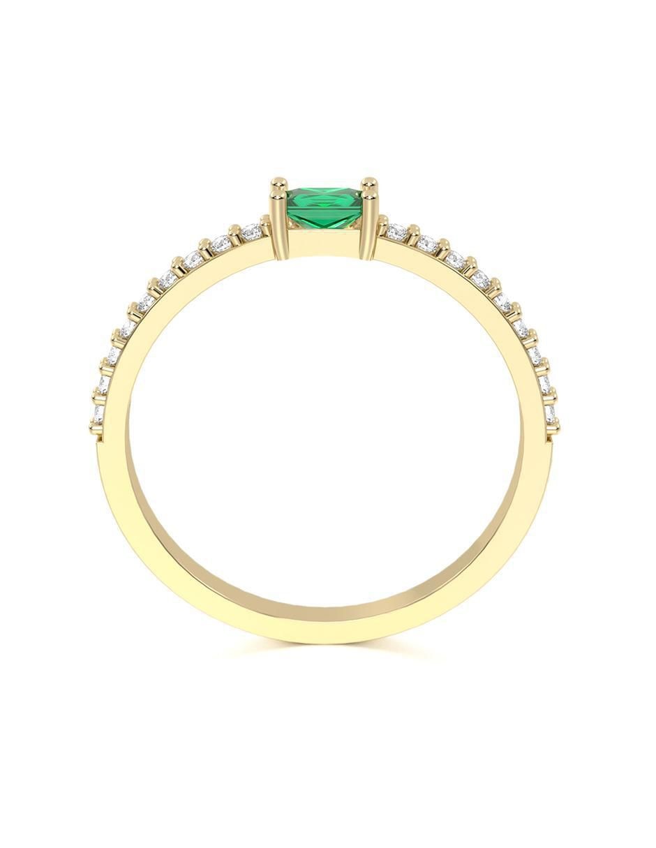 Anillo de oro zirconia brillante 2