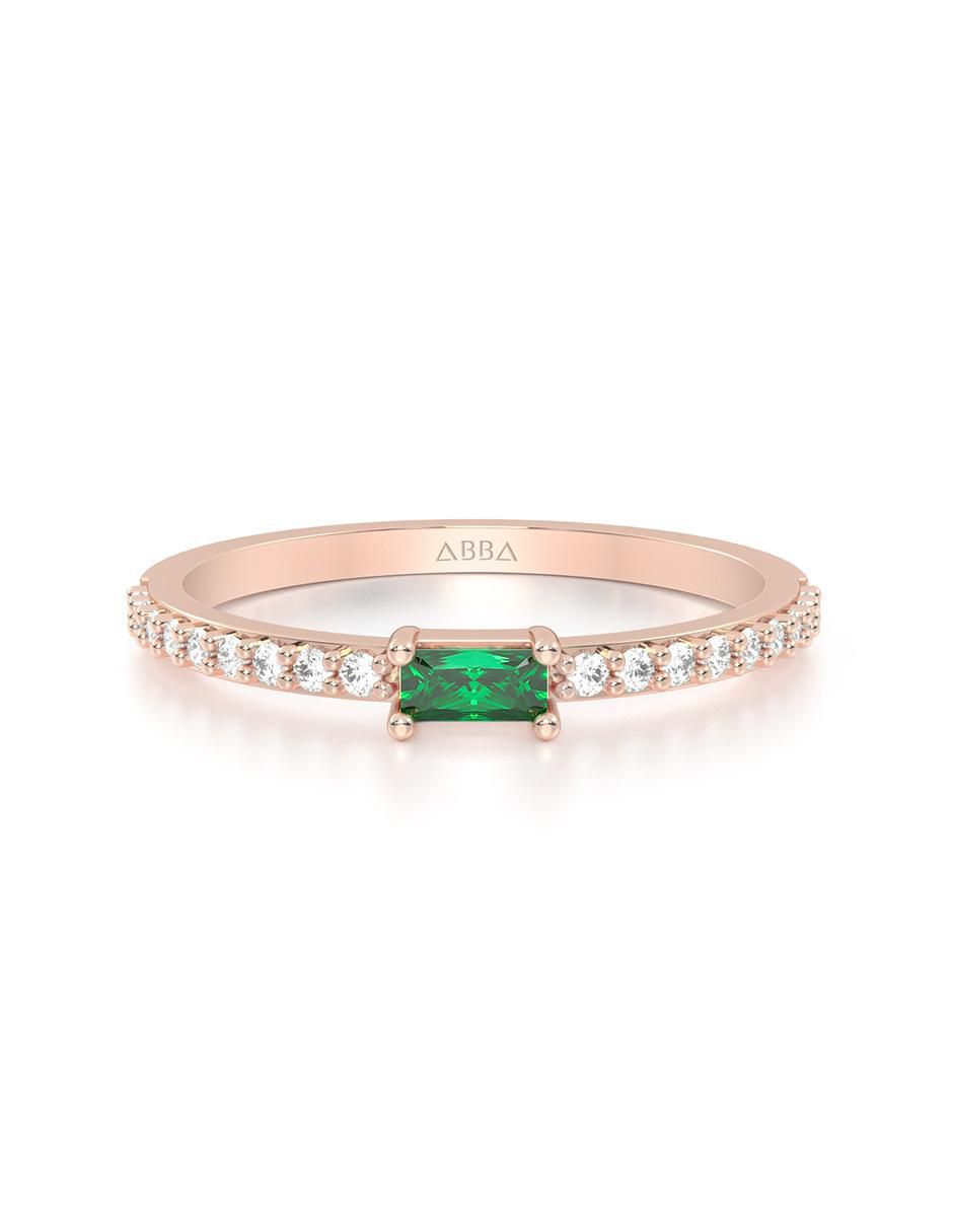 Anillo de oro zirconia brillante Anillo de oro zirconia brillante