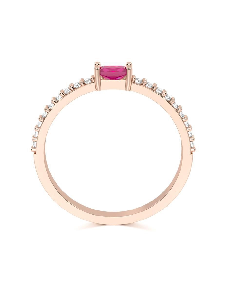 Anillo de oro zirconia brillante 2