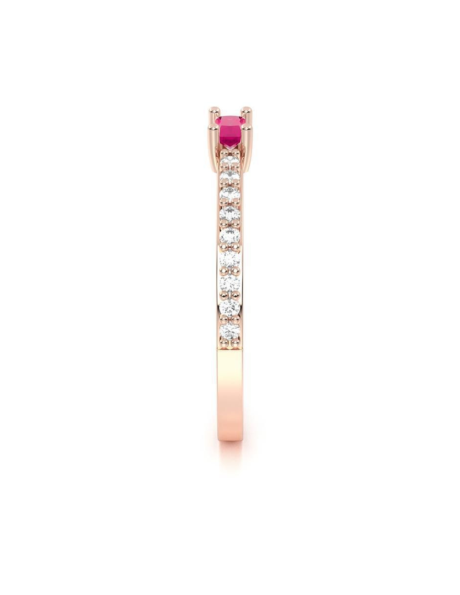 Anillo de oro zirconia brillante 3