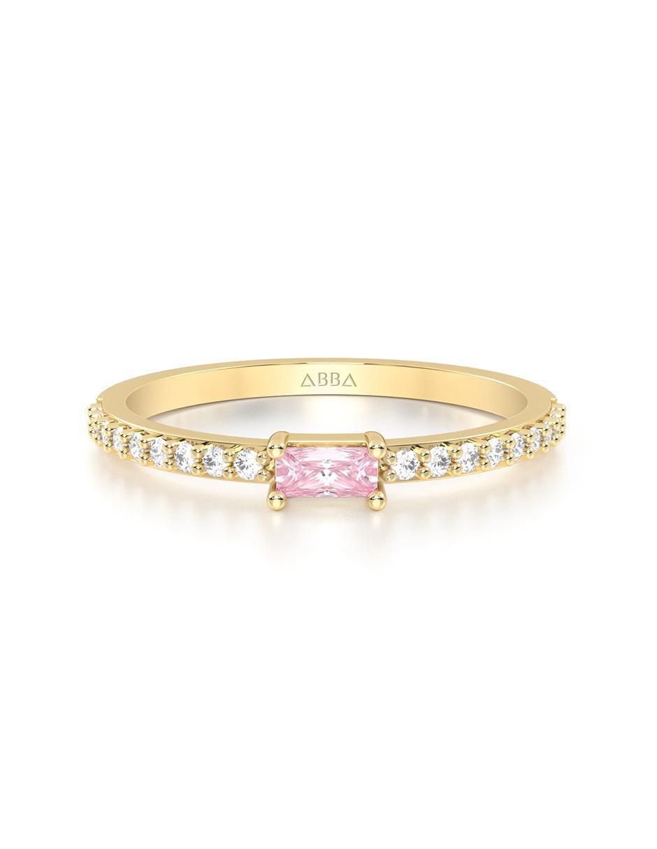 Anillo 10 k de oro zirconia brillante Anillo 10 k de oro zirconia brillante