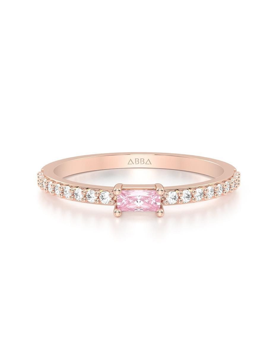 Anillo de oro zirconia brillante 1