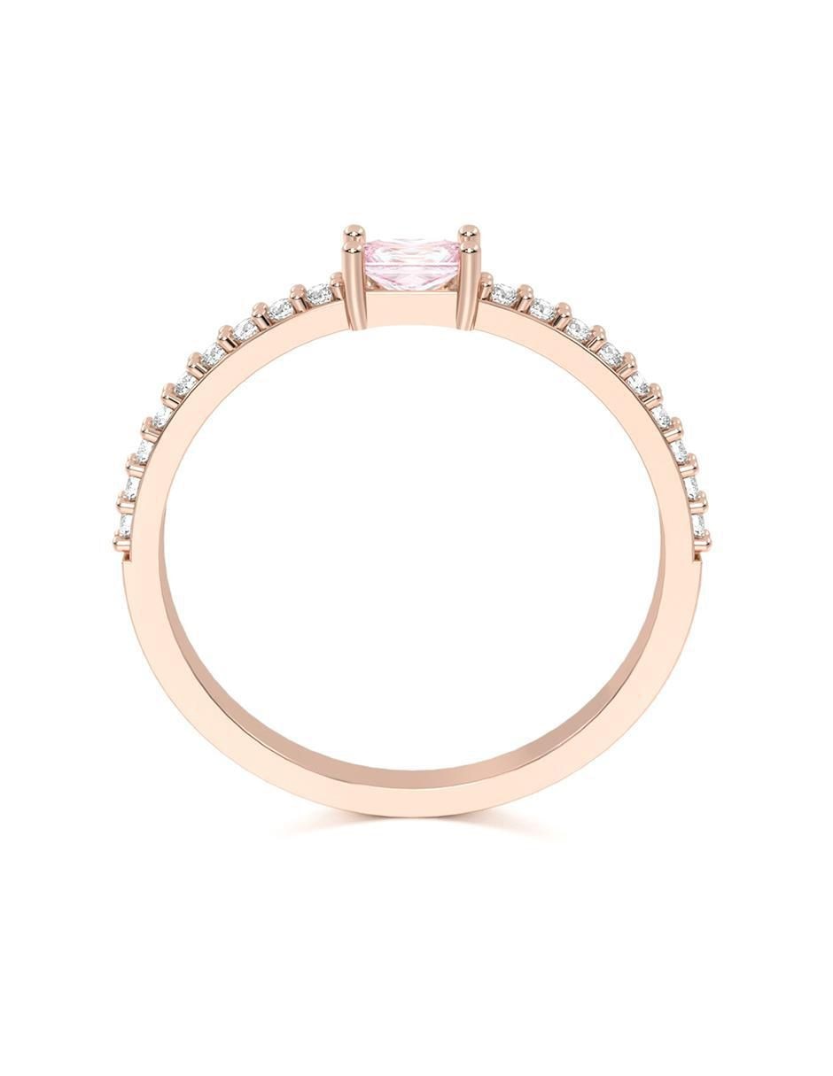 Anillo de oro zirconia brillante 2
