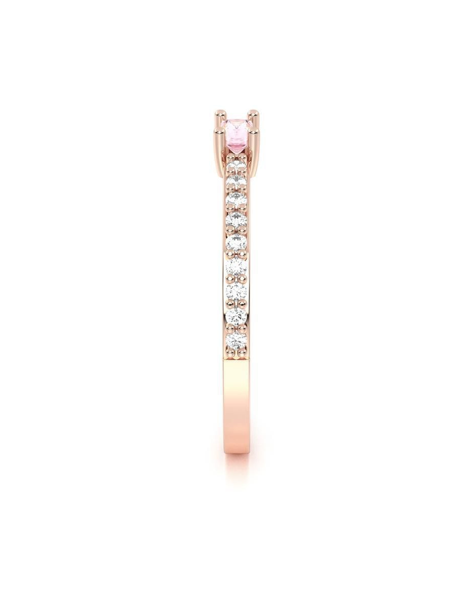 Anillo de oro zirconia brillante 3