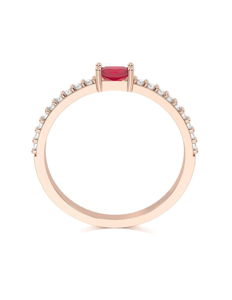 Anillo de compromiso de oro 10 k zirconia 2