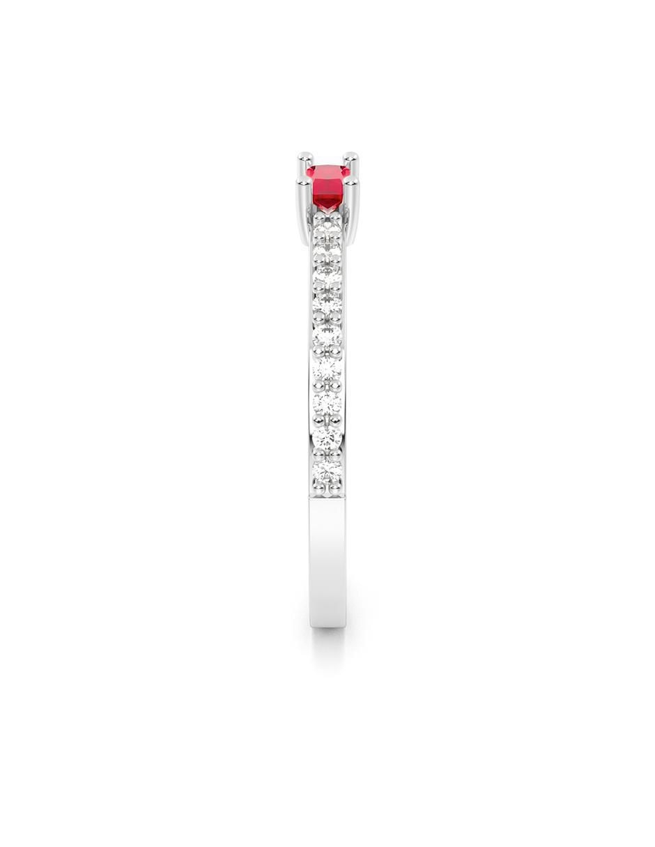 Anillo de compromiso de oro 14 k zirconia 3