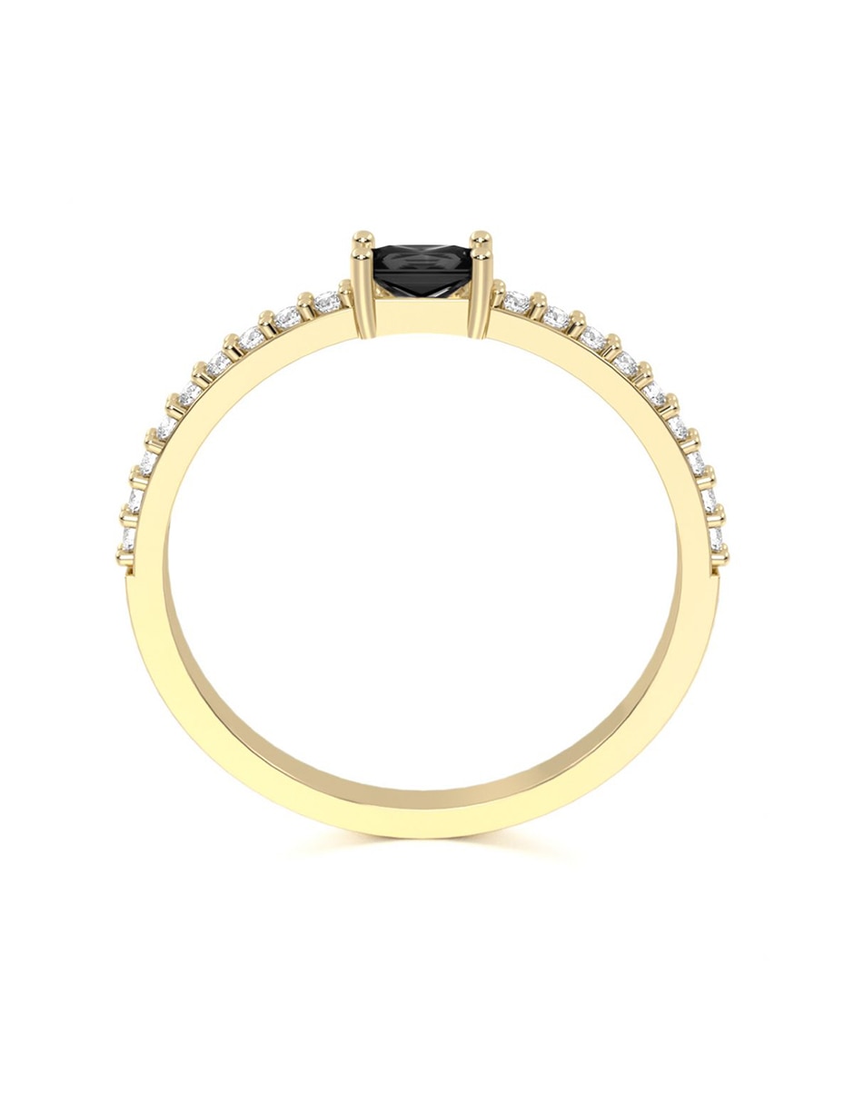 Anillo de compromiso de oro 14 k zirconia 6
