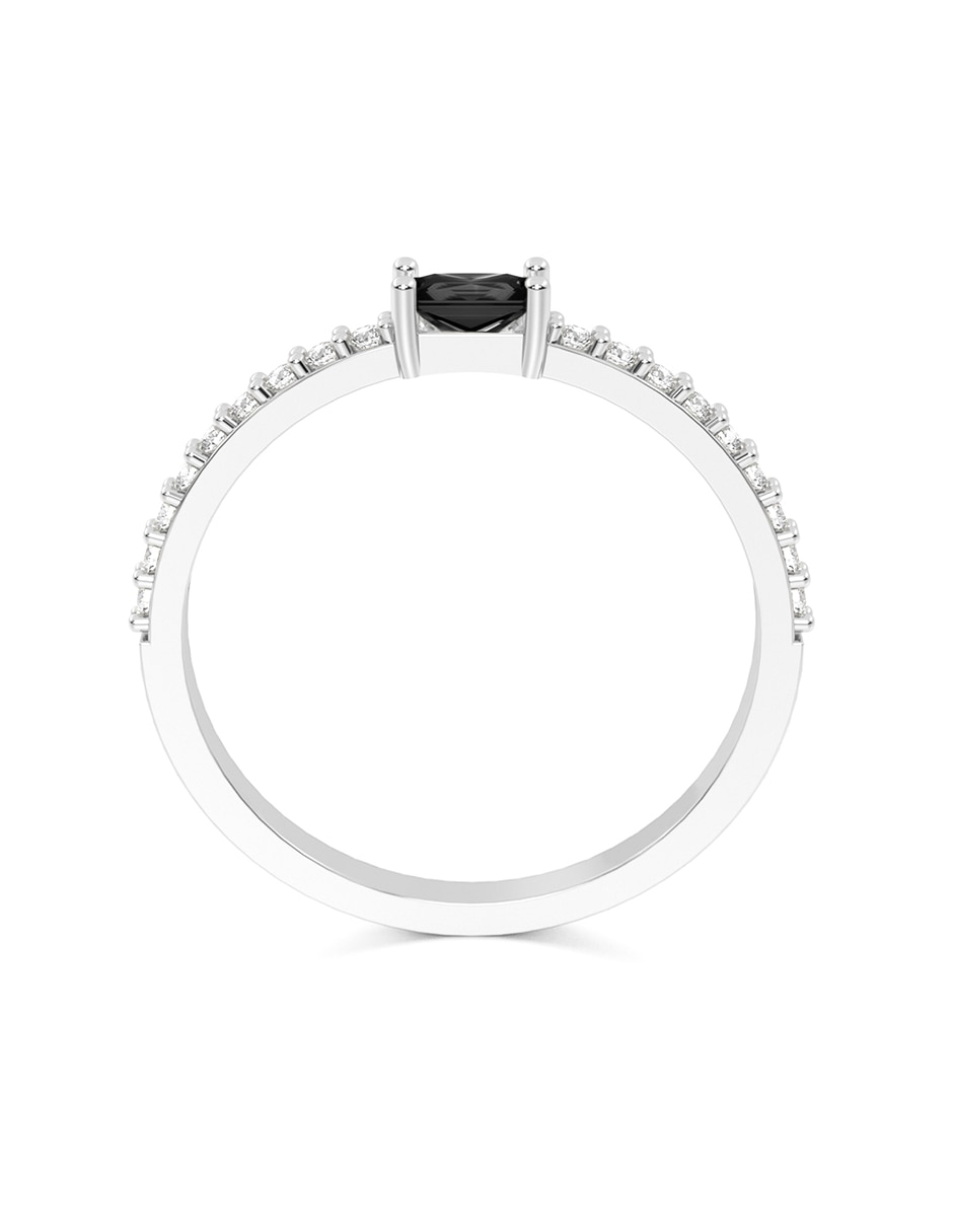 Anillo de compromiso de oro 14 k zirconia 6