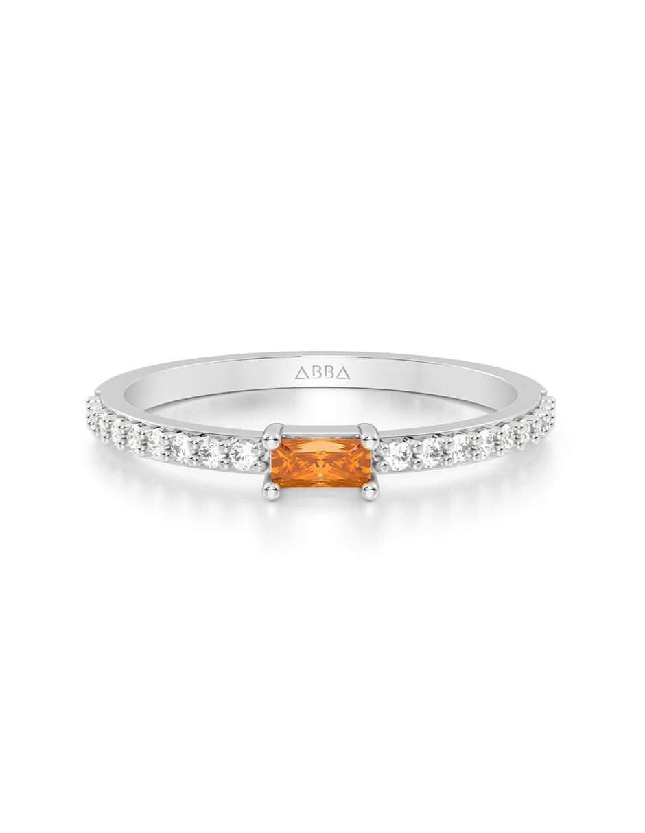 Anillo de compromiso de oro 10 k zirconia 1