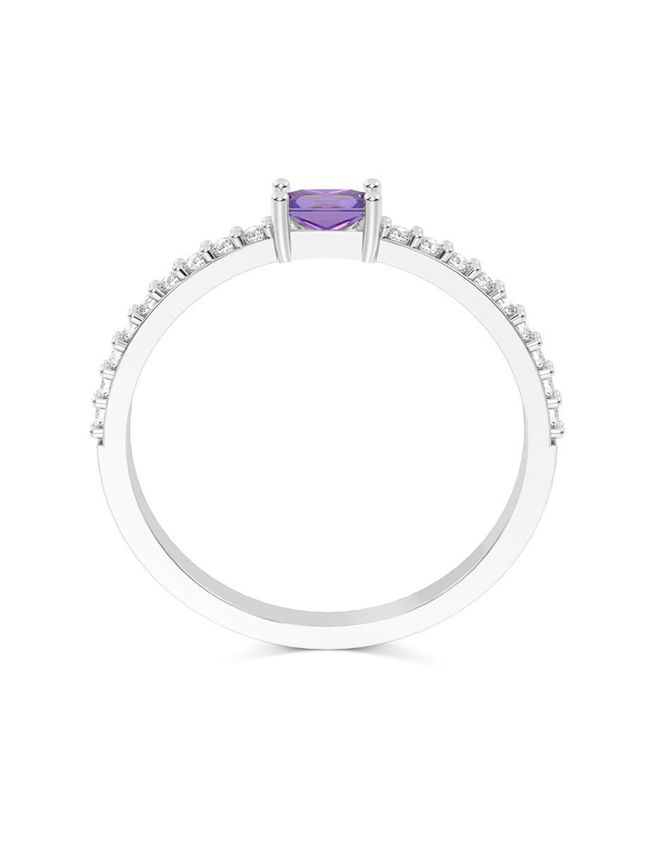 Anillo de compromiso de oro 10 k zirconia 2