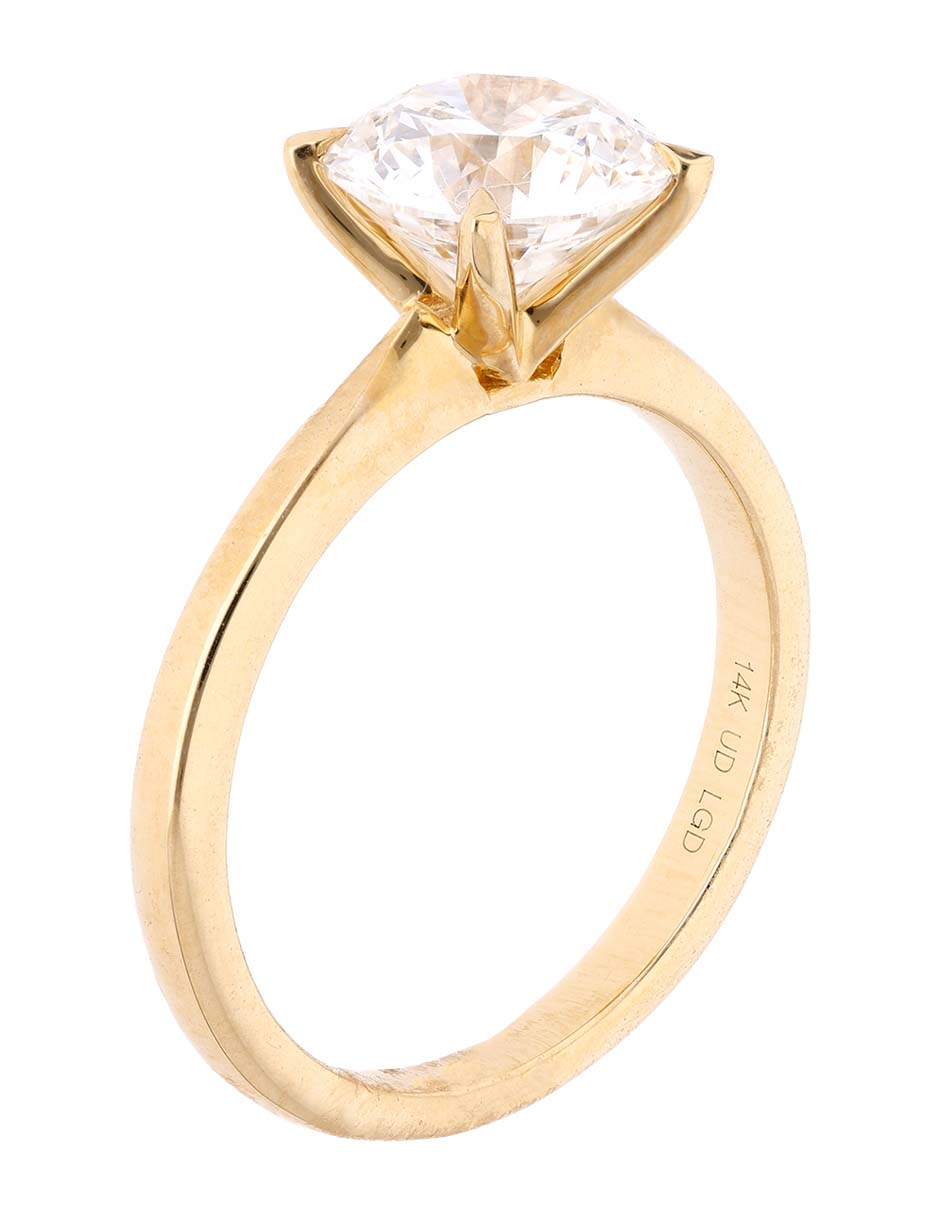 Anillo de compromiso 14 k Unique diamante 3