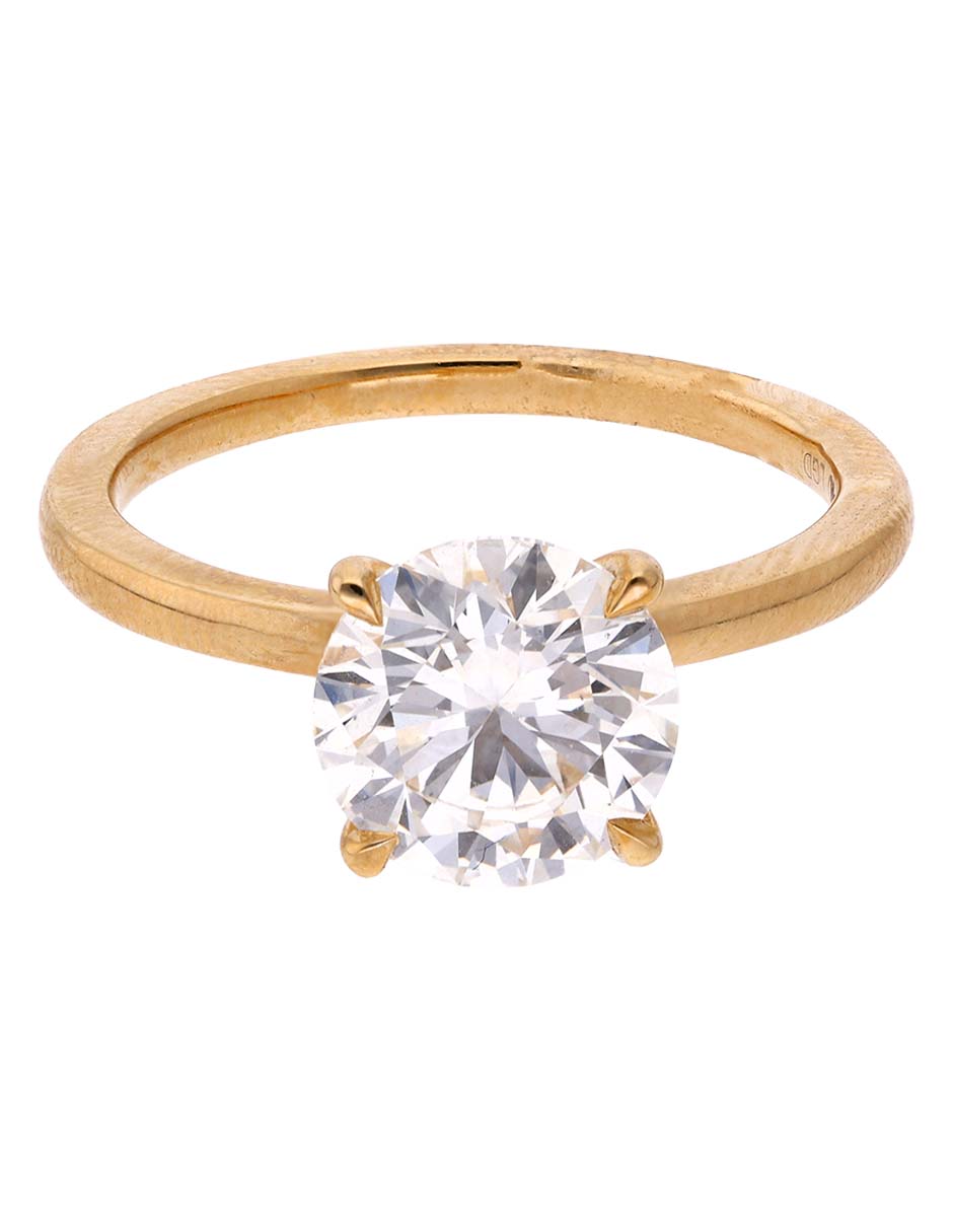 Anillo de compromiso de oro 14 k diamante Anillo de compromiso de oro 14 k diamante
