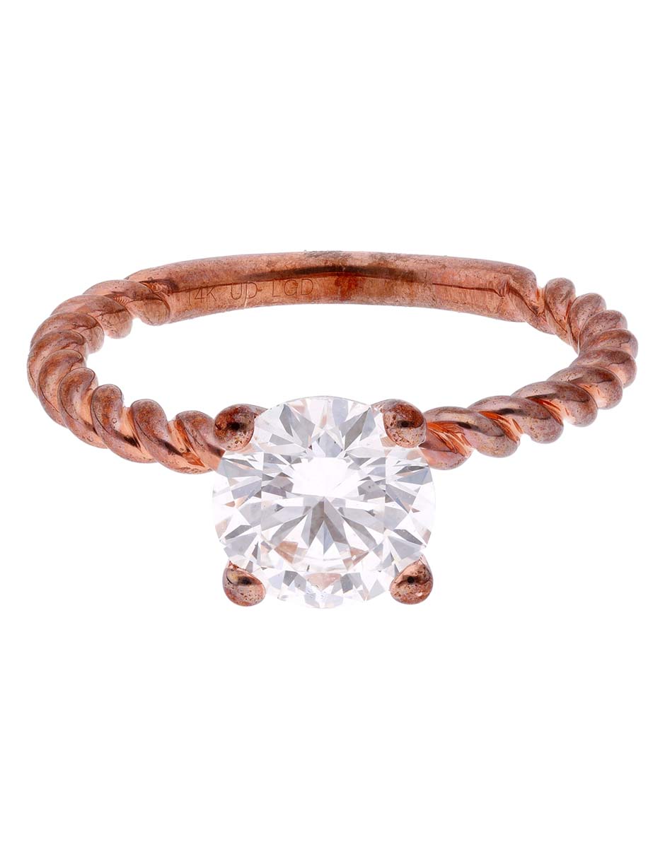 Anillo de compromiso de oro 14 k diamante Anillo de compromiso de oro 14 k diamante
