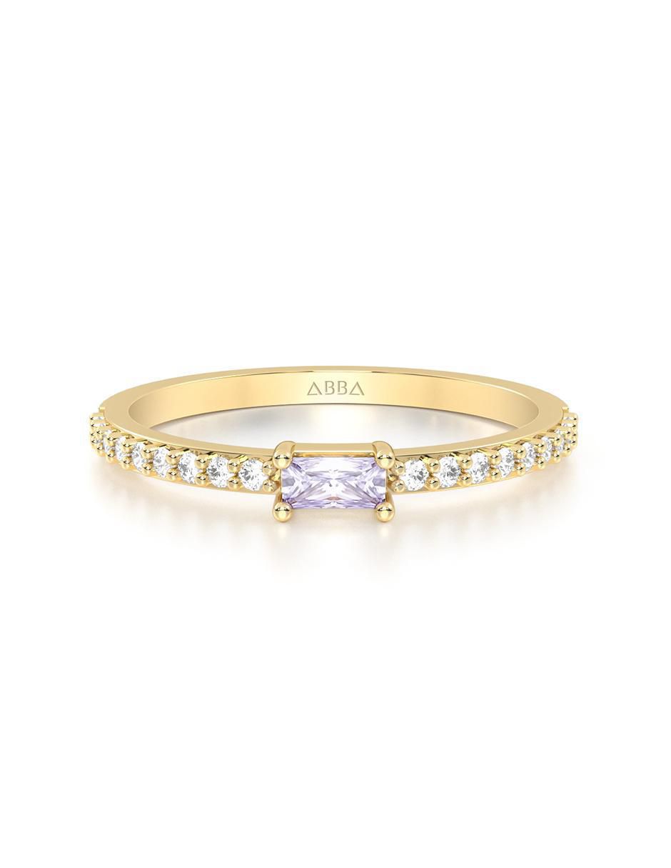 Anillo de compromiso de oro 14 k zirconia Anillo de compromiso de oro 14 k zirconia