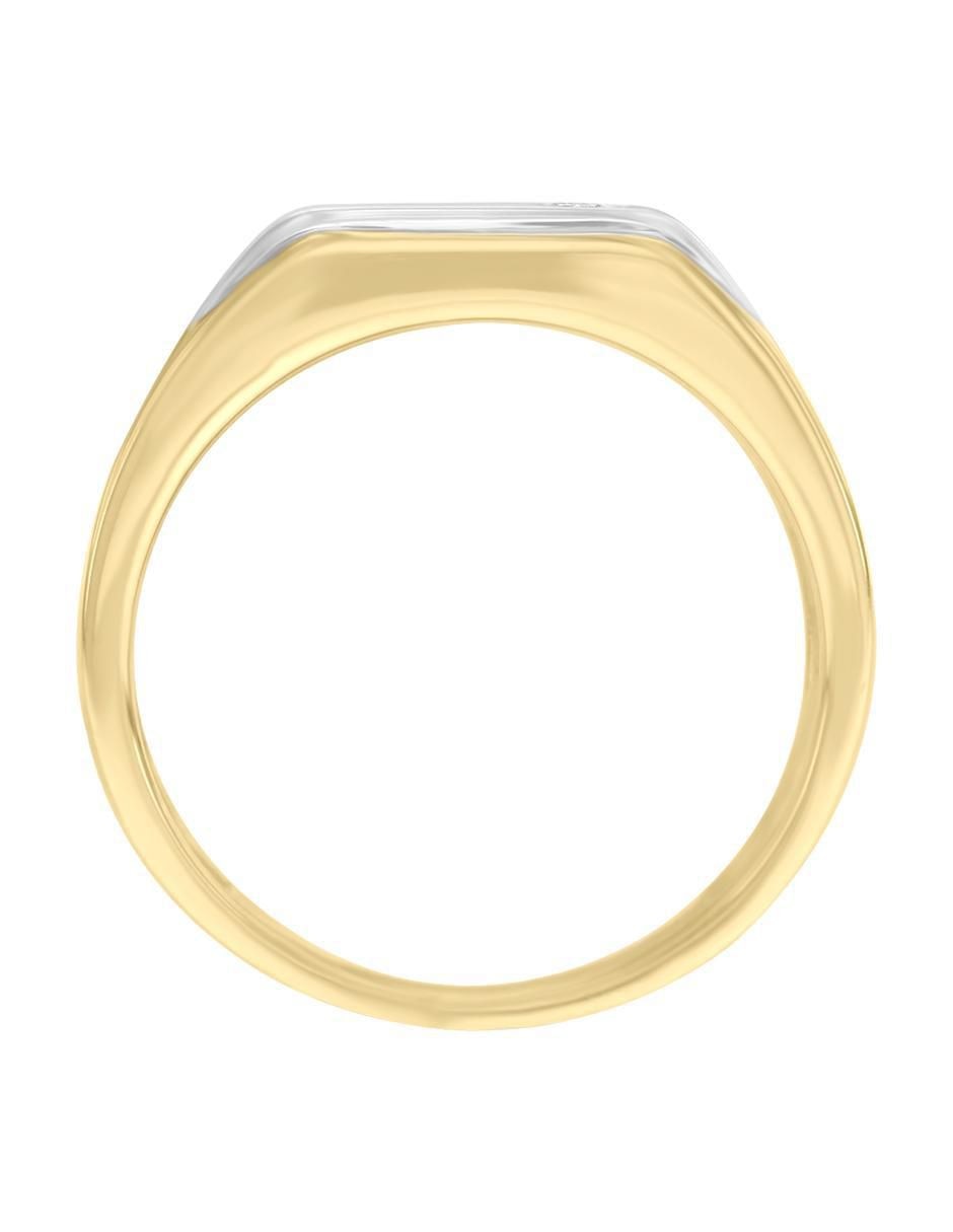 Anillo redondo Joaquin 14 k de oro diamante brillante 3