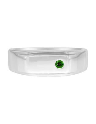 Anillo redondo Joaquin 14 k de oro blanco esmeralda brillante Anillo redondo Joaquin 14 k de oro blanco esmeralda brillante
