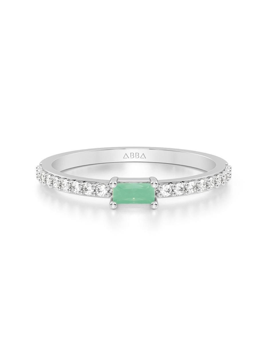 Anillo de compromiso de oro 10 k zirconia 1