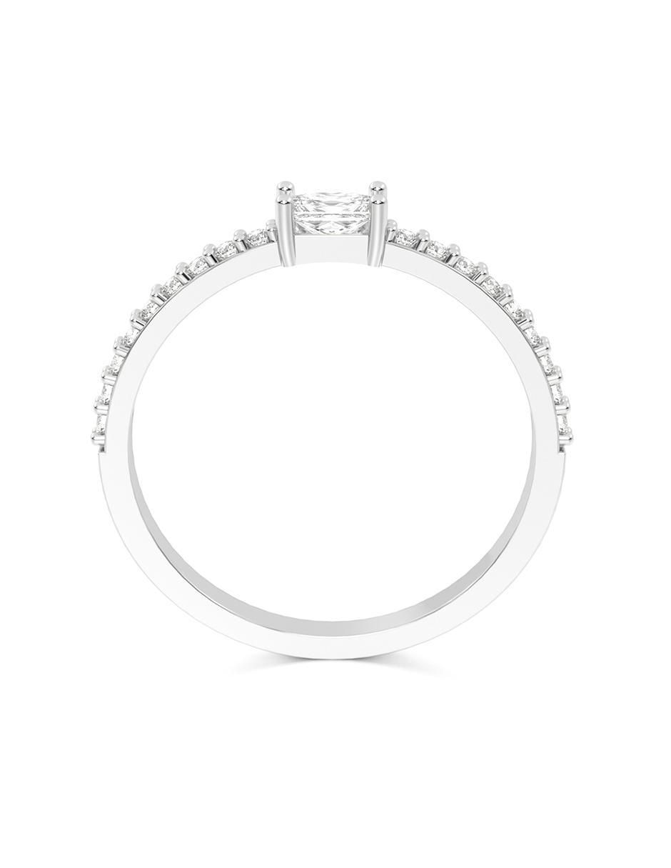 Anillo de compromiso de oro 10 k zirconia 2