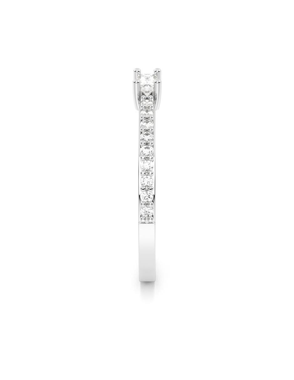 Anillo de compromiso de oro 10 k zirconia 3