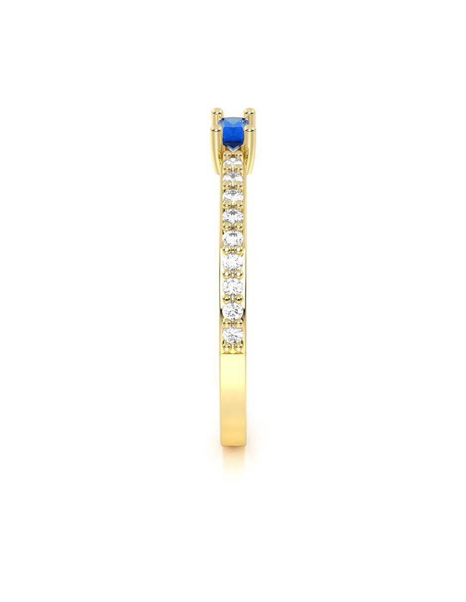 Anillo de compromiso de oro 10 k abba joyas zirconia