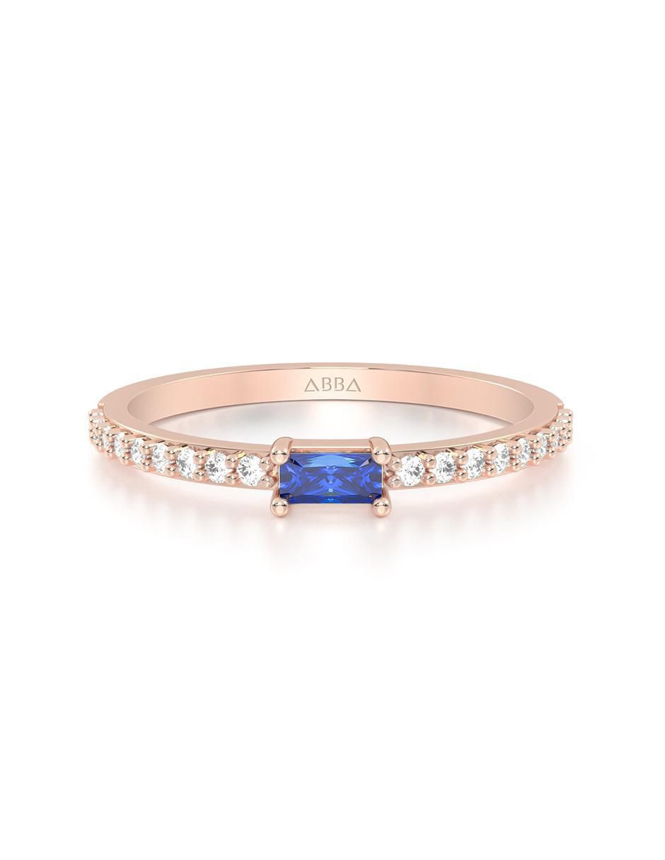 Anillo de compromiso de oro 10 k zirconia 1