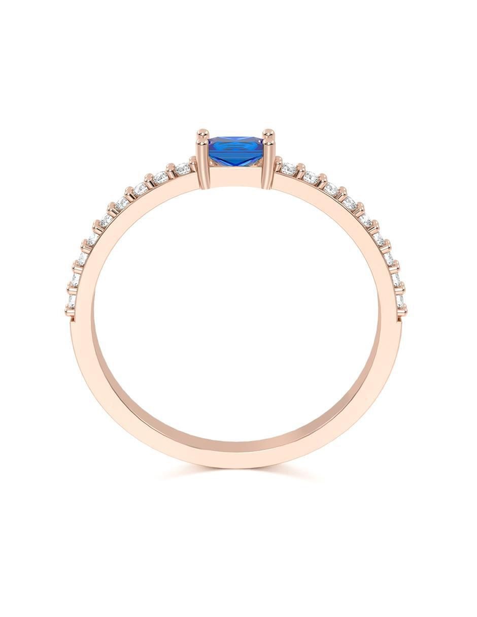 Anillo de compromiso de oro 10 k zirconia 2