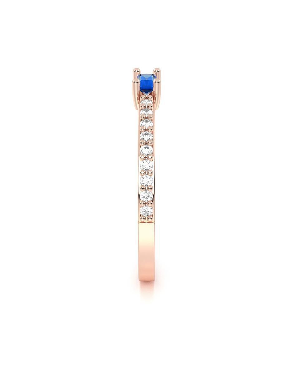 Anillo de compromiso de oro 10 k zirconia 3