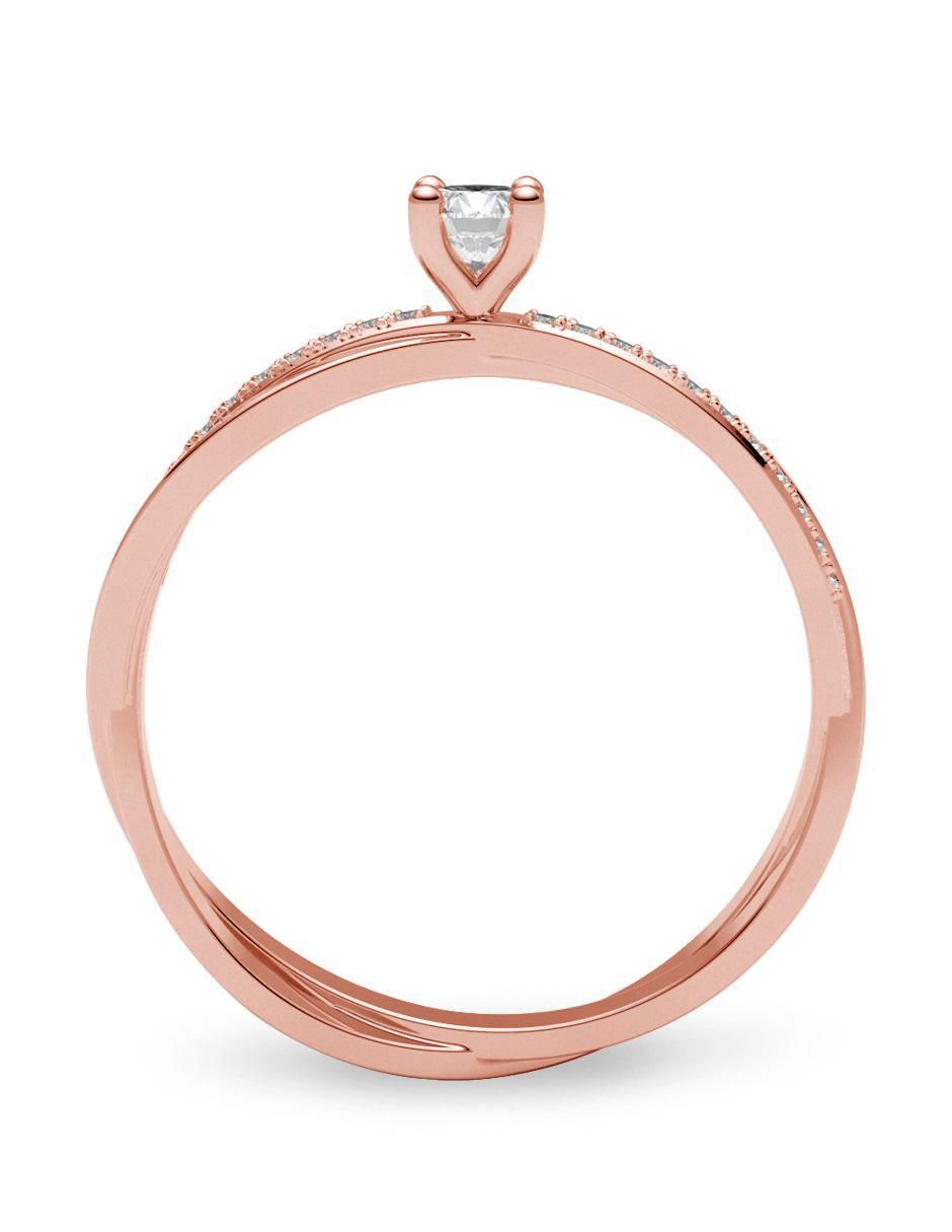 Anillo de compromiso 14 k diamante 3