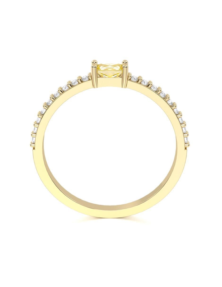 Anillo de compromiso de oro 10 k zirconia 2