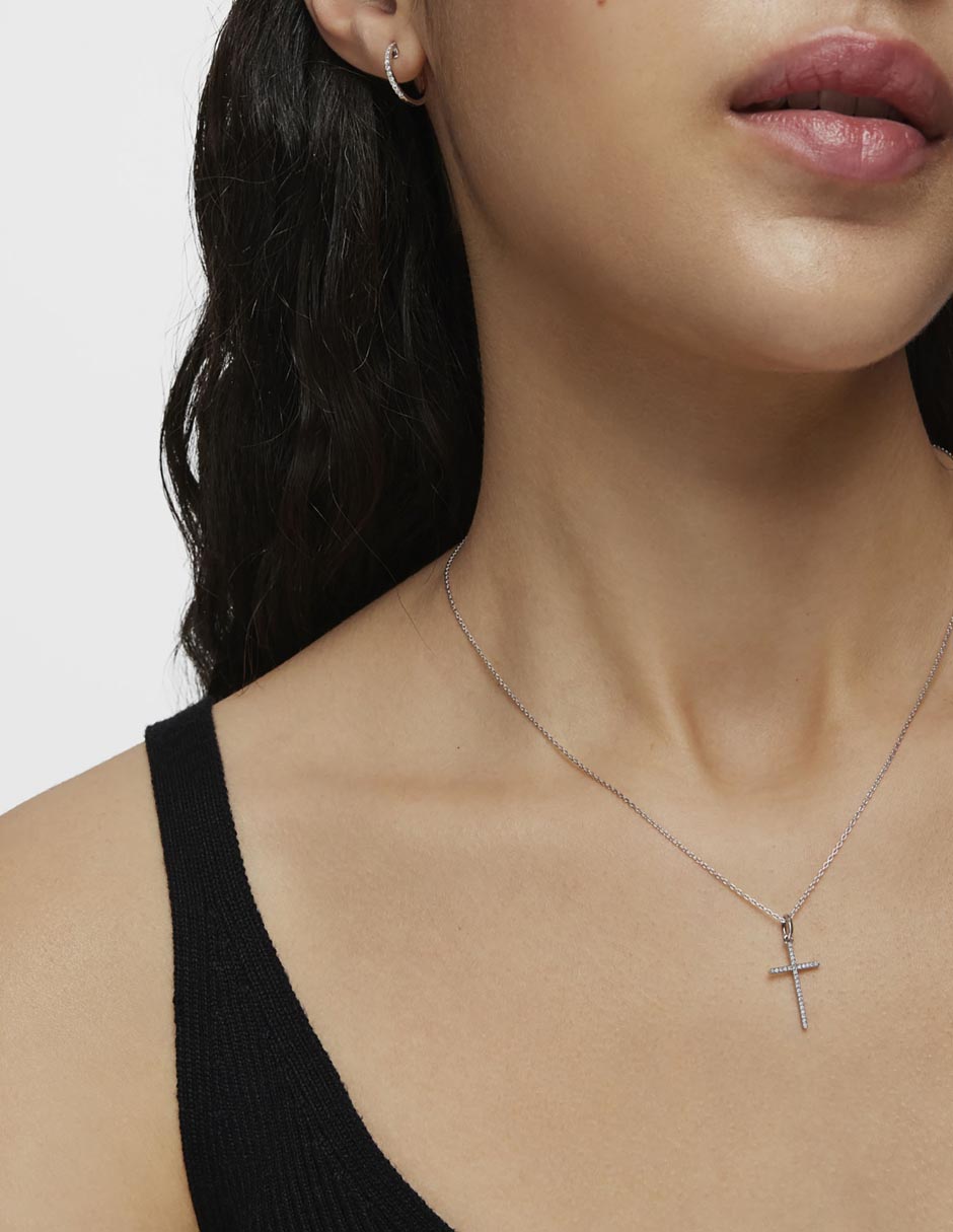 Dije de crucifijo Tous Les Classiques de oro blanco 18 K