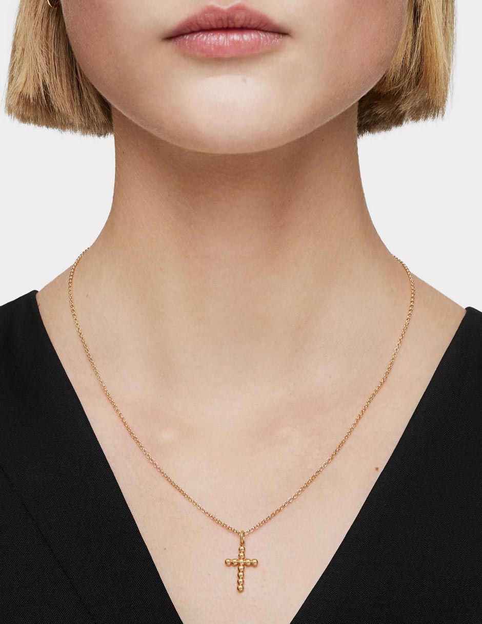 Dije de cruz Tous Basics de oro amarillo 18 K