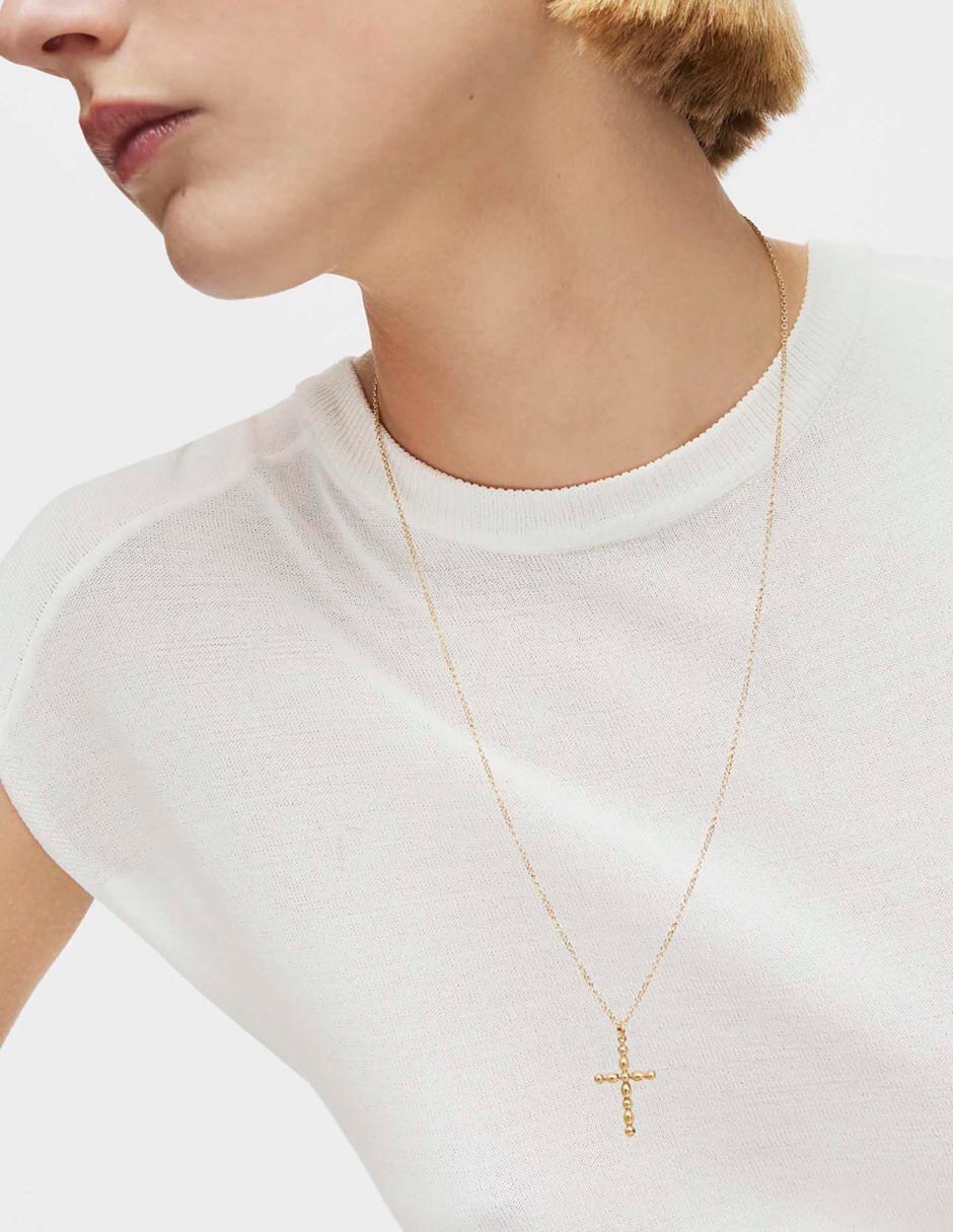 Dije de cruz Tous Basics de oro amarillo 18 K