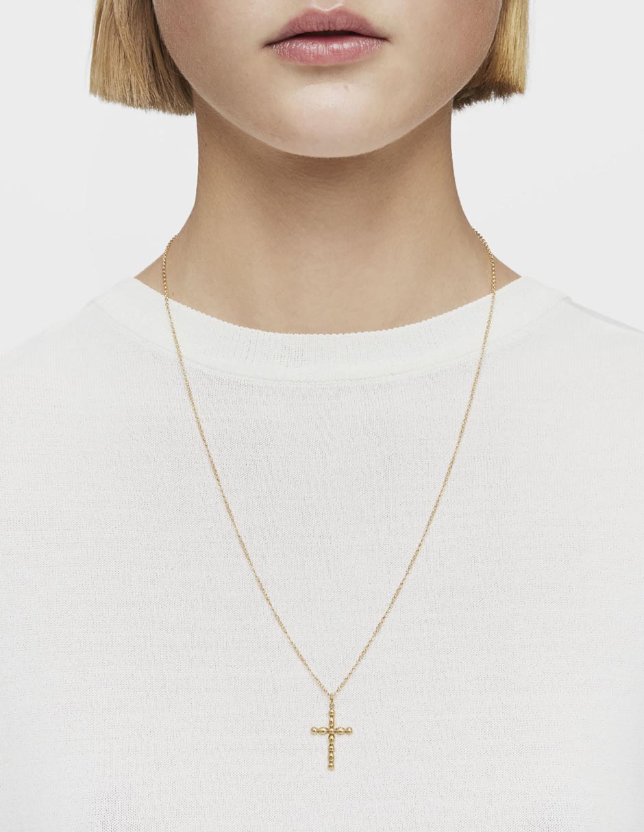 Dije de cruz Tous Basics de oro amarillo 18 K