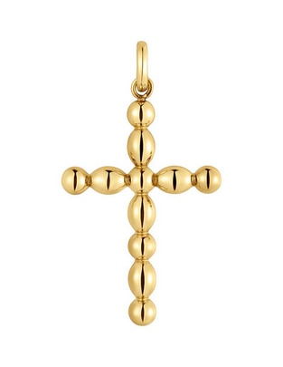 Dije de cruz Tous Basics de oro amarillo 18 K