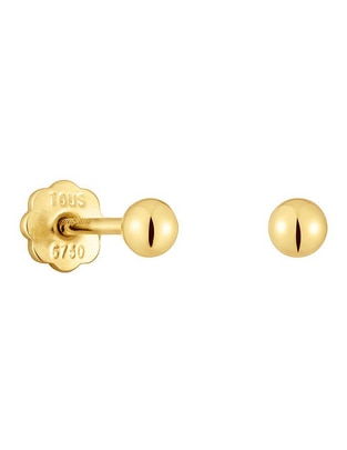 Broqueles de esfera de oro con acabado brillante 1