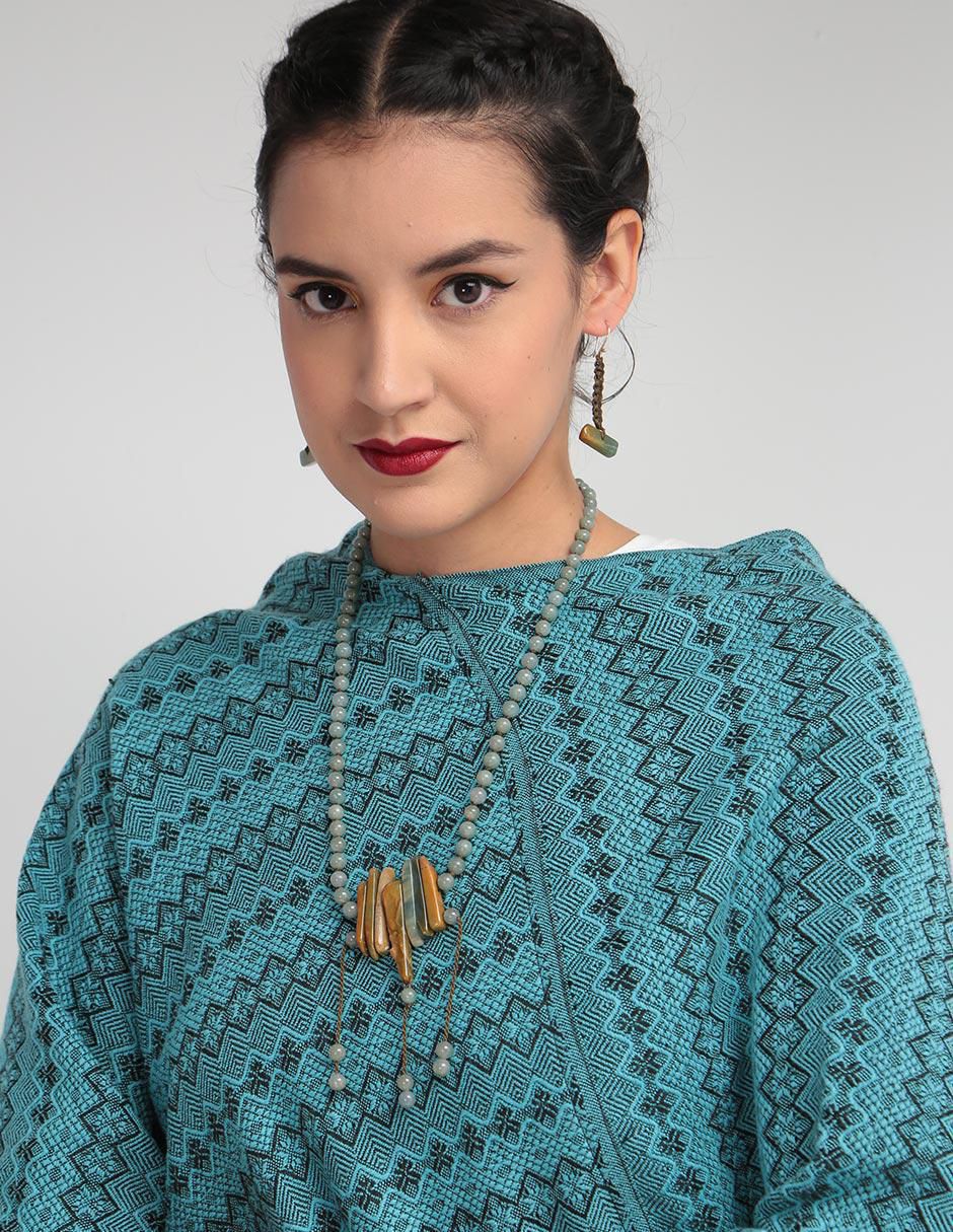 Aretes, collar y pulsera circular 11